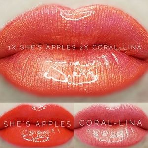 DUO! CLOSEOUT!! Two, (2 !) LipSense:She’s Apples & Coral-Lina. New, sealed!